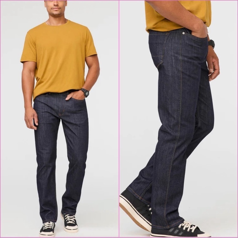 DU/ER Jeans Mens 30x32 Blue L2X Athletic Straight Fit Cotton Coolmax Stretch